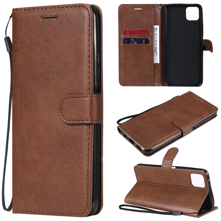For Huawei Enjoy 20 5G Solid Color Horizontal Flip Protective Leather Case with Holder & Card Slots & Wallet & Photo Frame & Lanyard