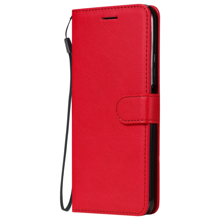 For Huawei Enjoy 20 5G Solid Color Horizontal Flip Protective Leather Case with Holder & Card Slots & Wallet & Photo Frame & Lanyard