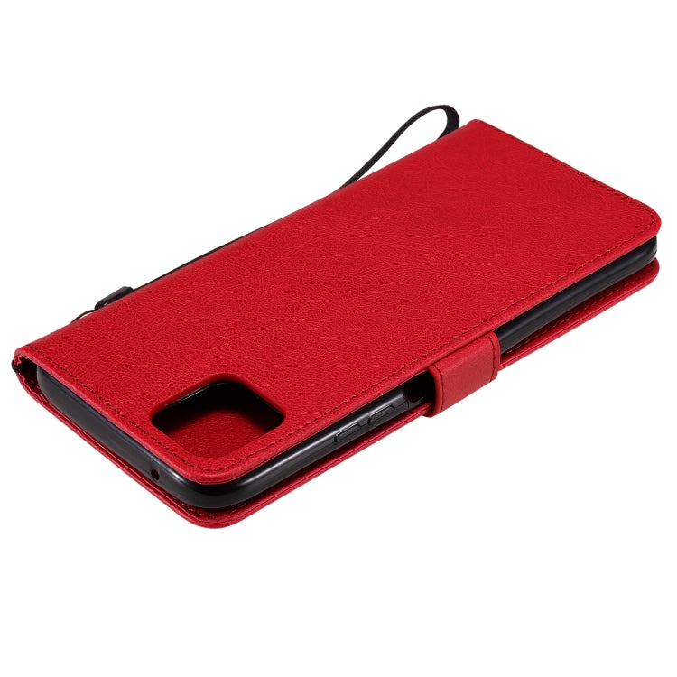 For Huawei Enjoy 20 5G Solid Color Horizontal Flip Protective Leather Case with Holder & Card Slots & Wallet & Photo Frame & Lanyard