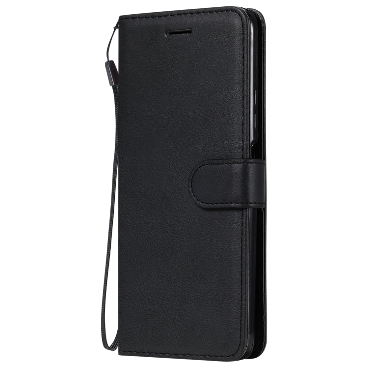 For Huawei Enjoy 20 5G Solid Color Horizontal Flip Protective Leather Case with Holder & Card Slots & Wallet & Photo Frame & Lanyard