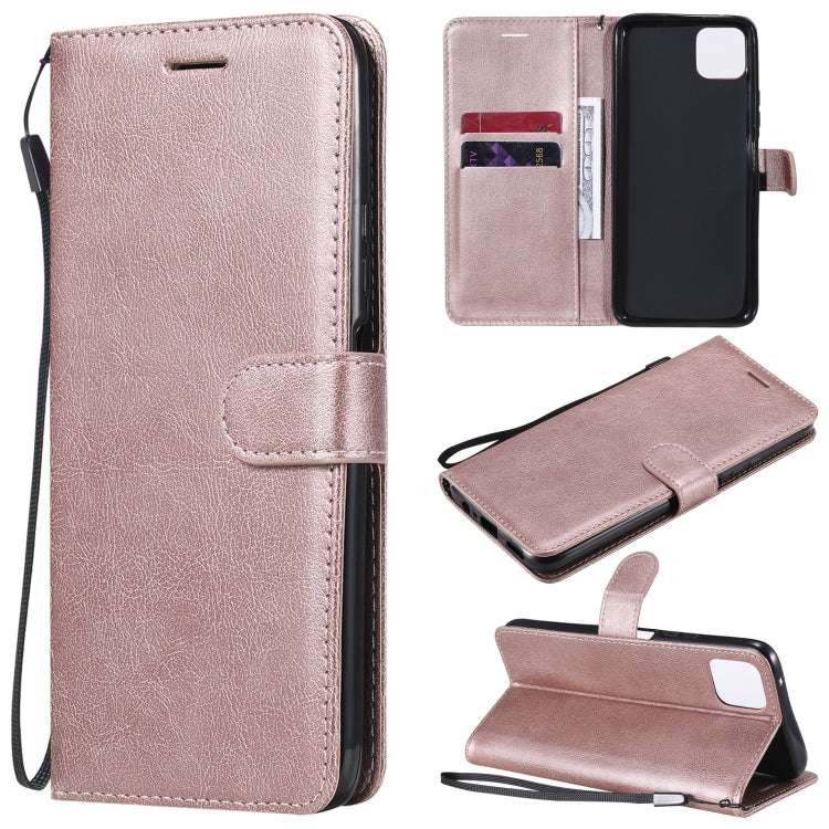 For Huawei Enjoy 20 5G Solid Color Horizontal Flip Protective Leather Case with Holder & Card Slots & Wallet & Photo Frame & Lanyard