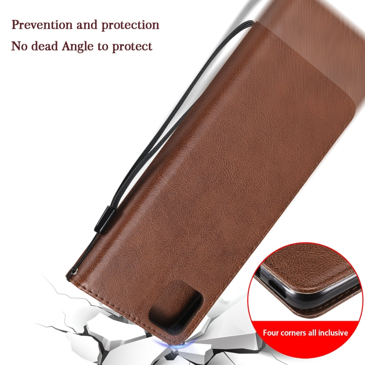 For Huawei Enjoy 20 5G Solid Color Horizontal Flip Protective Leather Case with Holder & Card Slots & Wallet & Photo Frame & Lanyard