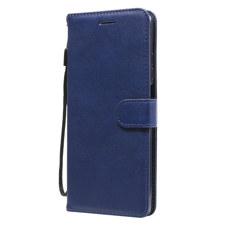 For Huawei Honor Play4 Solid Color Horizontal Flip Protective Leather Case with Holder & Card Slots & Wallet & Photo Frame & Lanyard