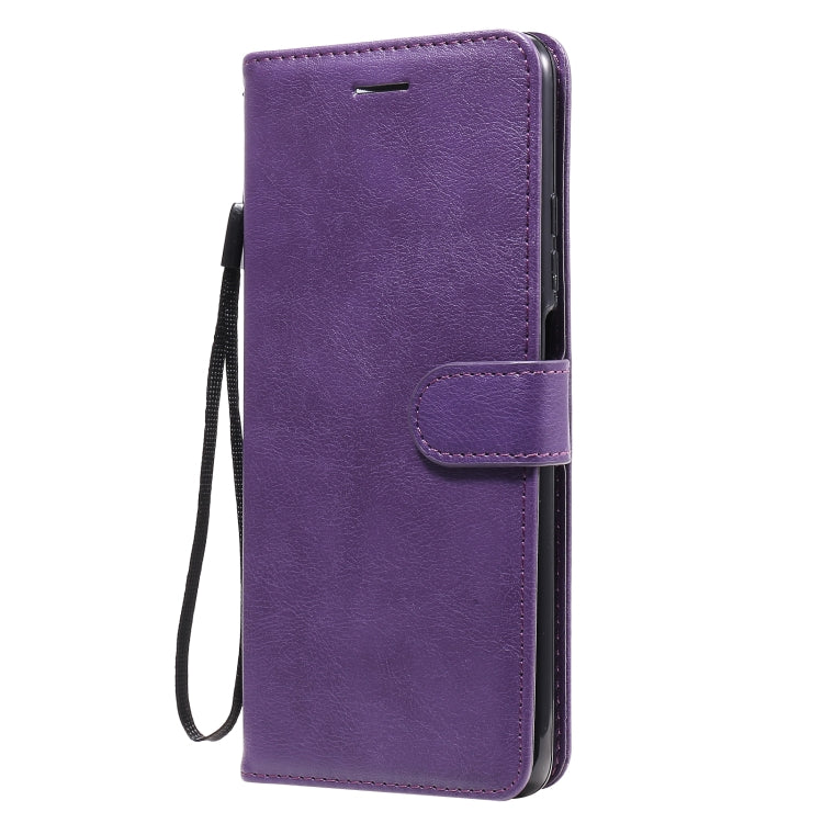 For Huawei Honor Play4 Solid Color Horizontal Flip Protective Leather Case with Holder & Card Slots & Wallet & Photo Frame & Lanyard