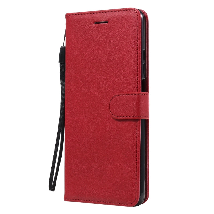 For Huawei Honor Play4 Solid Color Horizontal Flip Protective Leather Case with Holder & Card Slots & Wallet & Photo Frame & Lanyard