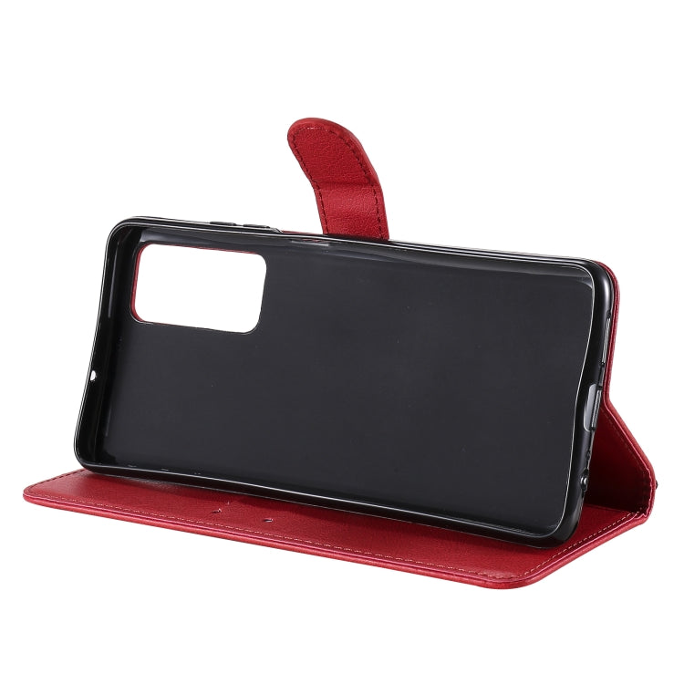 For Huawei Honor Play4 Solid Color Horizontal Flip Protective Leather Case with Holder & Card Slots & Wallet & Photo Frame & Lanyard