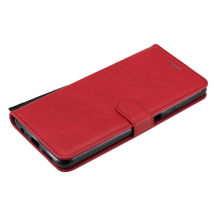 For Huawei Honor Play4 Solid Color Horizontal Flip Protective Leather Case with Holder & Card Slots & Wallet & Photo Frame & Lanyard