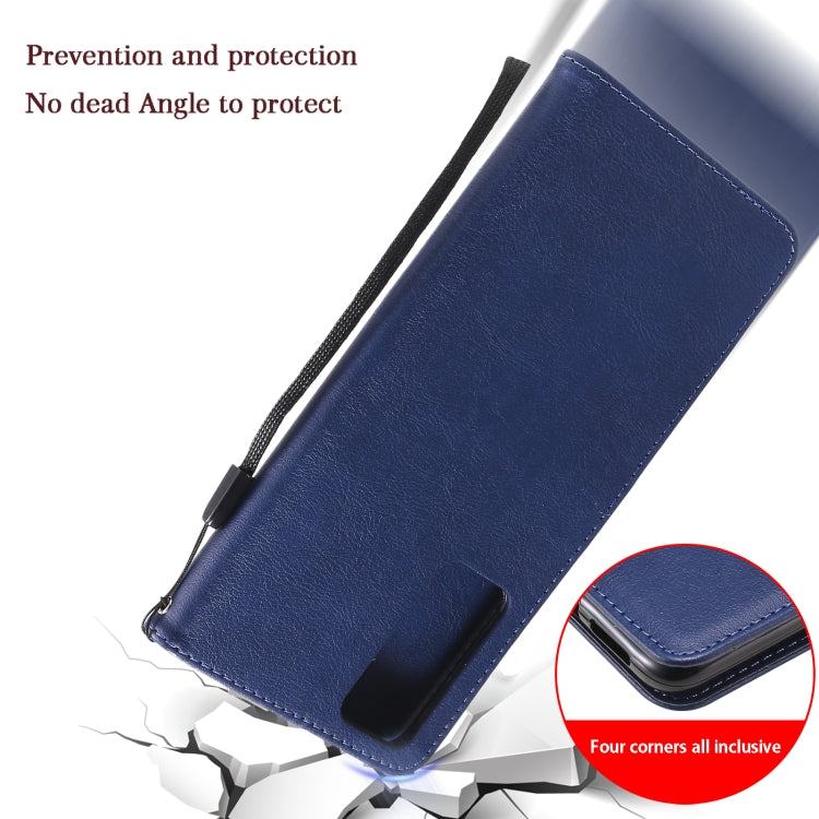 For Huawei Honor Play4 Solid Color Horizontal Flip Protective Leather Case with Holder & Card Slots & Wallet & Photo Frame & Lanyard