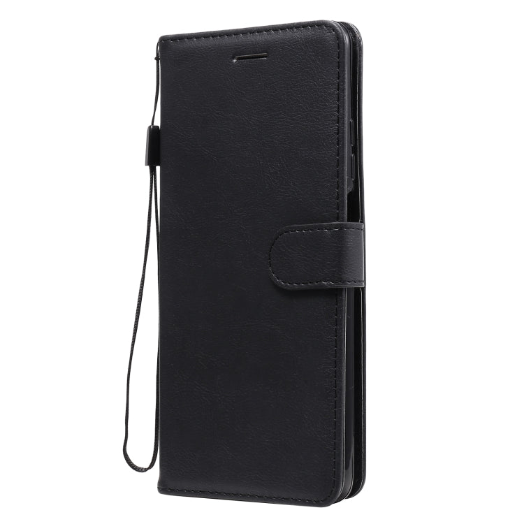 For Huawei Honor Play4 Solid Color Horizontal Flip Protective Leather Case with Holder & Card Slots & Wallet & Photo Frame & Lanyard
