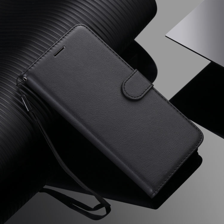 For Huawei Honor Play4 Solid Color Horizontal Flip Protective Leather Case with Holder & Card Slots & Wallet & Photo Frame & Lanyard