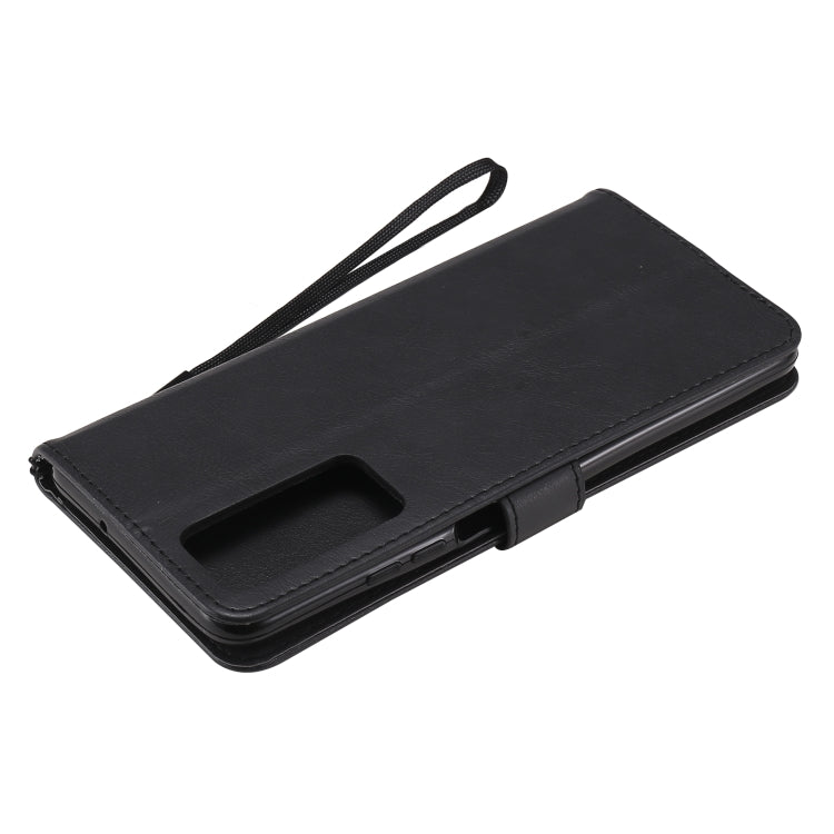 For Huawei Honor Play4 Solid Color Horizontal Flip Protective Leather Case with Holder & Card Slots & Wallet & Photo Frame & Lanyard