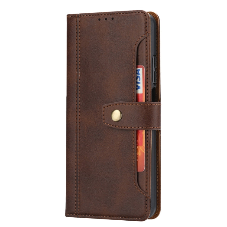 For Huawei P smart 2021 Calf Texture Double Fold Clasp Horizontal Flip Leather Case with Photo Frame & Holder & Card Slots & Wallet