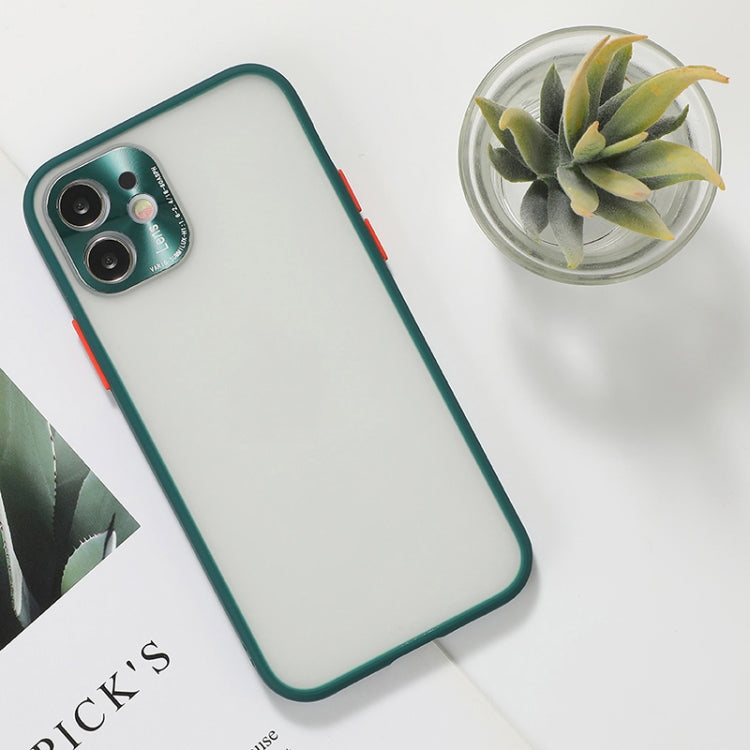 For iPhone 12 Full Coverage TPU + PC Protective Case with Metal Lens Cover