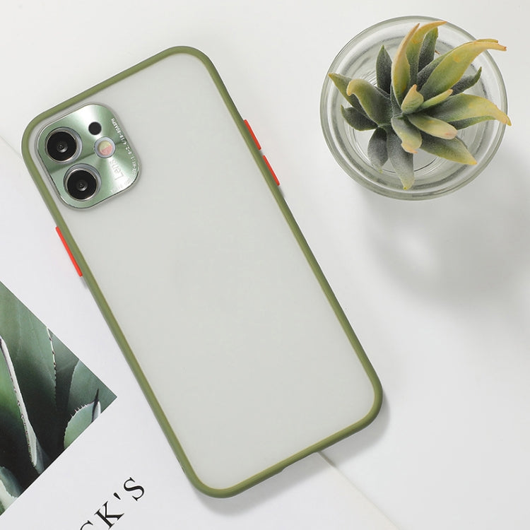 For iPhone 12 Full Coverage TPU + PC Protective Case with Metal Lens Cover