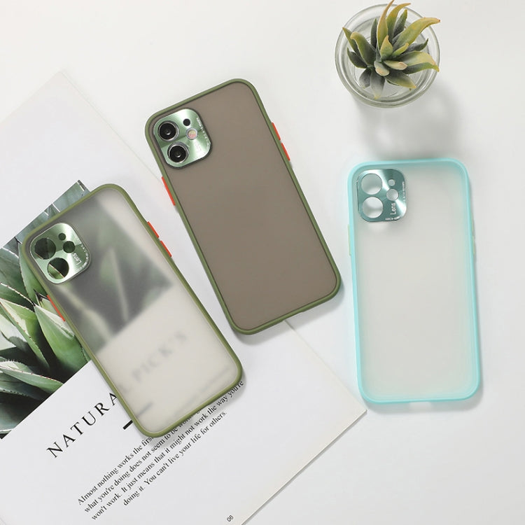For iPhone 12 Full Coverage TPU + PC Protective Case with Metal Lens Cover