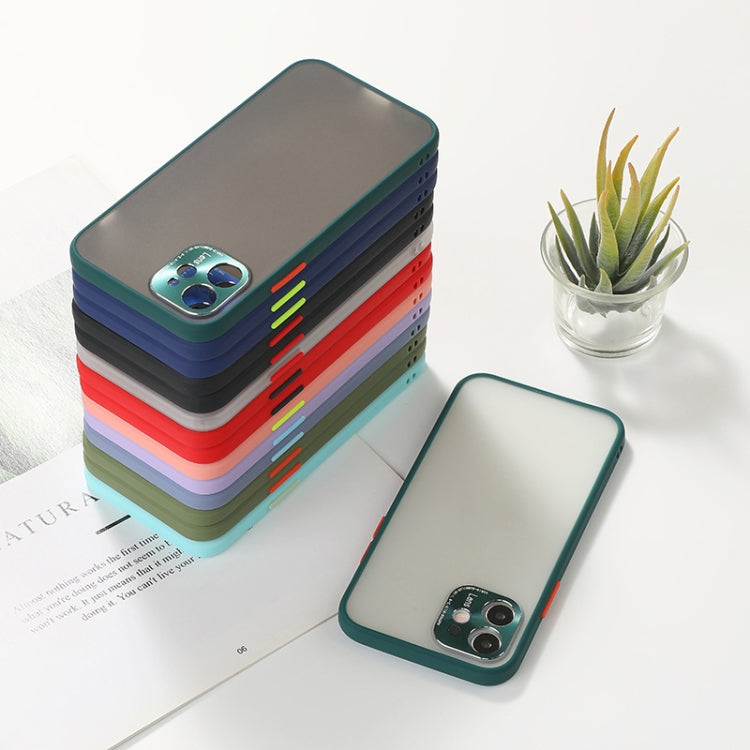 For iPhone 12 Full Coverage TPU + PC Protective Case with Metal Lens Cover