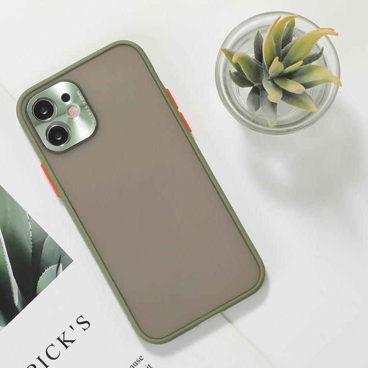 For iPhone 12 Pro Full Coverage TPU + PC Protective Case with Metal Lens Cover