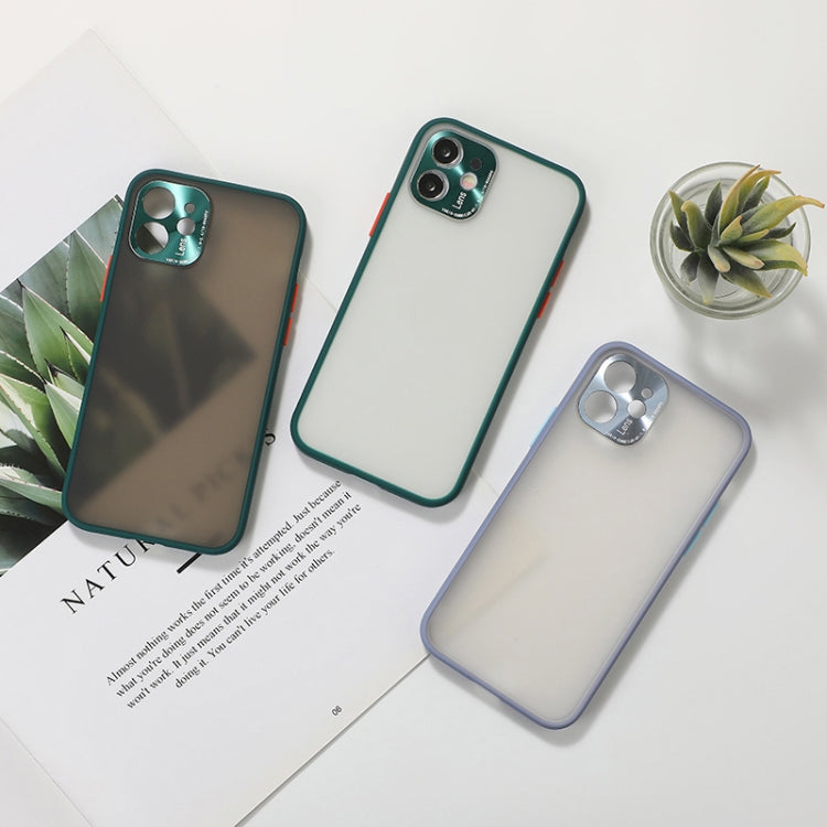 For iPhone 12 Pro Max Full Coverage TPU + PC Protective Case with Metal Lens Cover