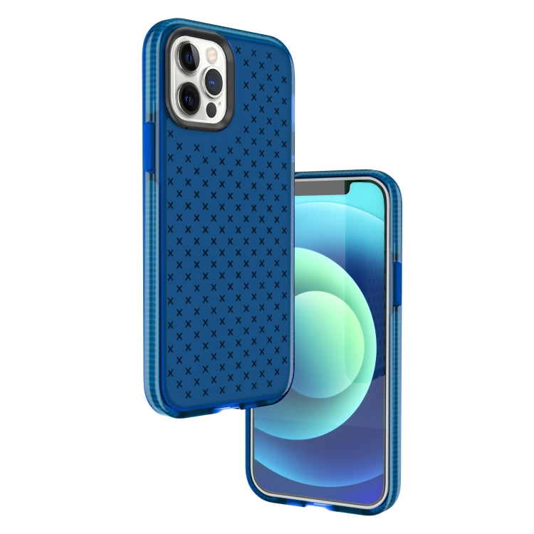 For iPhone 12 mini Shockproof Grid Texture TPU Protective Case