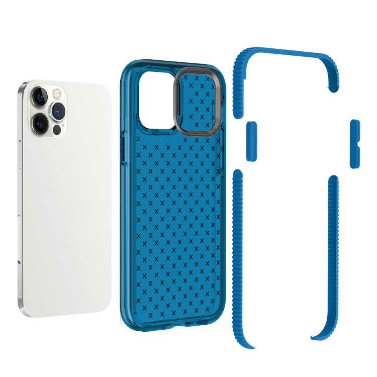 For iPhone 12 mini Shockproof Grid Texture TPU Protective Case