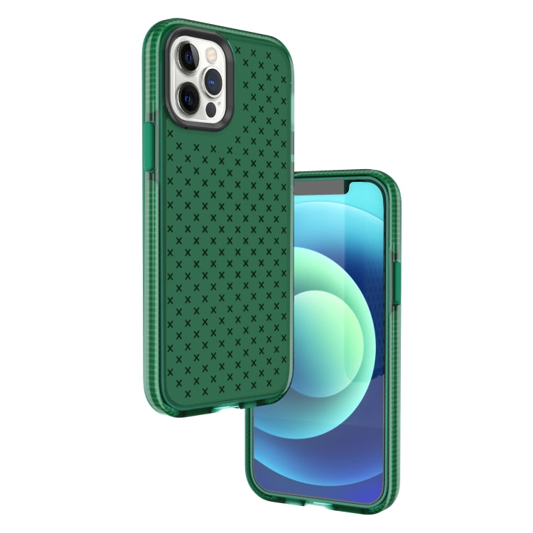 For iPhone 12 mini Shockproof Grid Texture TPU Protective Case
