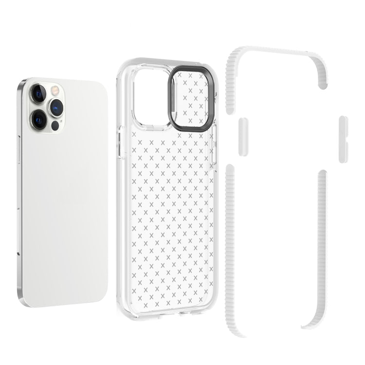 For iPhone 12 mini Shockproof Grid Texture TPU Protective Case