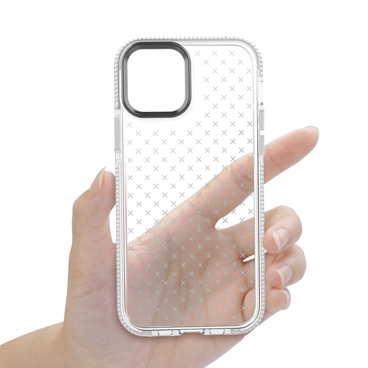 For iPhone 12 mini Shockproof Grid Texture TPU Protective Case