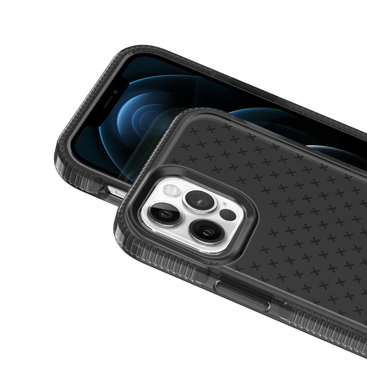 For iPhone 12 / 12 Pro Shockproof Grid Texture TPU Protective Case