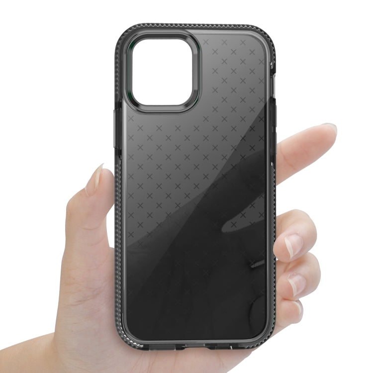 For iPhone 12 / 12 Pro Shockproof Grid Texture TPU Protective Case