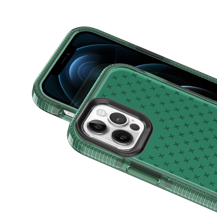For iPhone 12 / 12 Pro Shockproof Grid Texture TPU Protective Case