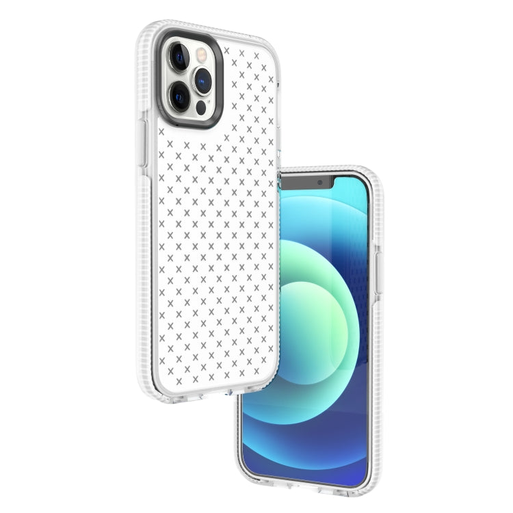 For iPhone 12 / 12 Pro Shockproof Grid Texture TPU Protective Case