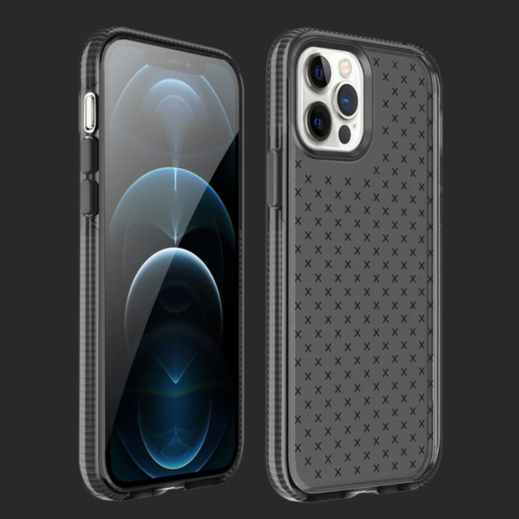 For iPhone 12 Pro Max Shockproof Grid Texture TPU Protective Case