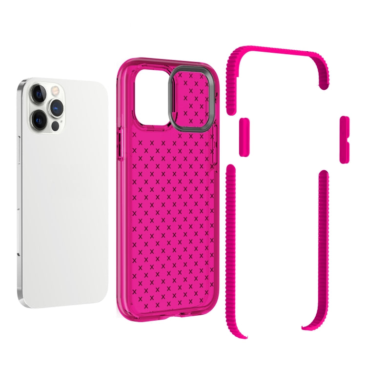 For iPhone 12 Pro Max Shockproof Grid Texture TPU Protective Case
