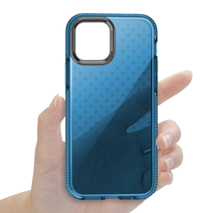 For iPhone 12 Pro Max Shockproof Grid Texture TPU Protective Case
