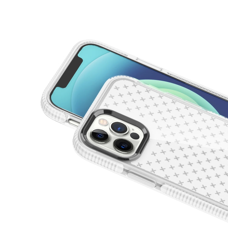For iPhone 12 Pro Max Shockproof Grid Texture TPU Protective Case
