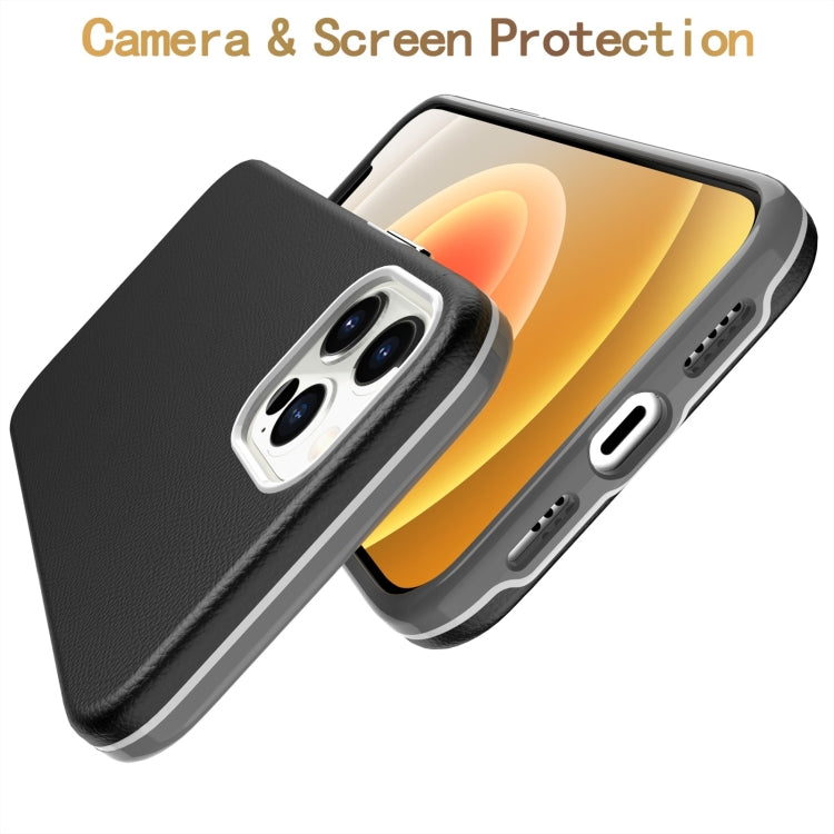 For iPhone 12 mini Business Style PU + PC Protective Case