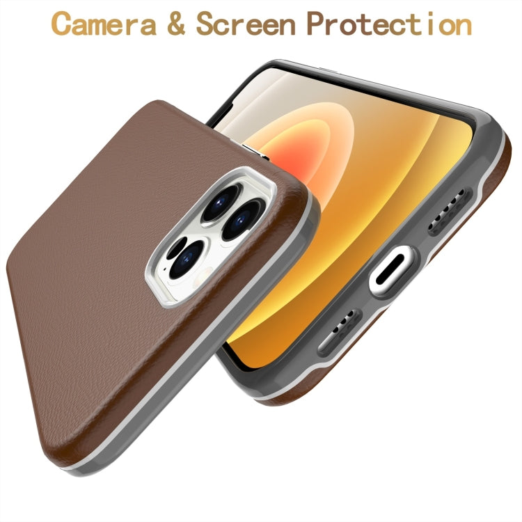 For iPhone 12 mini Business Style PU + PC Protective Case