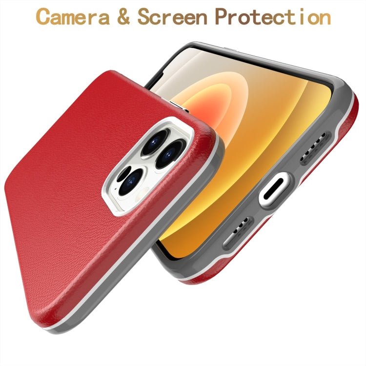 For iPhone 12 mini Business Style PU + PC Protective Case