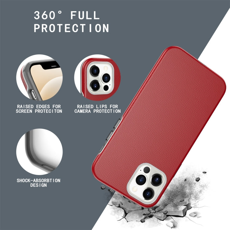 For iPhone 12 mini Business Style PU + PC Protective Case