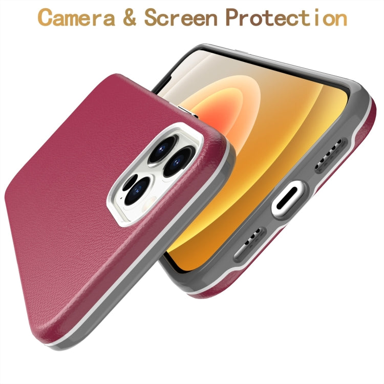 For iPhone 12 mini Business Style PU + PC Protective Case