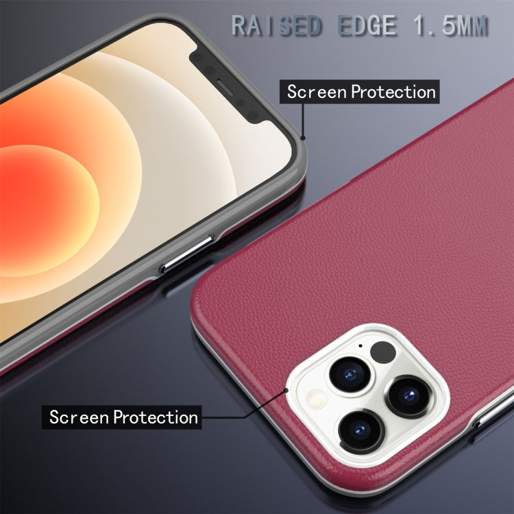 For iPhone 12 mini Business Style PU + PC Protective Case