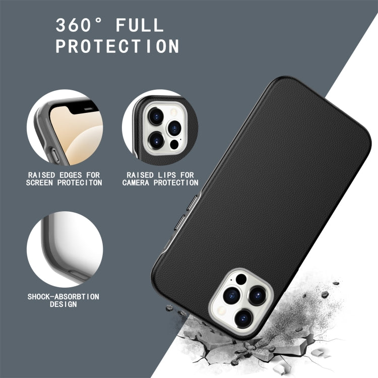 For iPhone 12 / 12 Pro Business Style PU + PC Protective Case