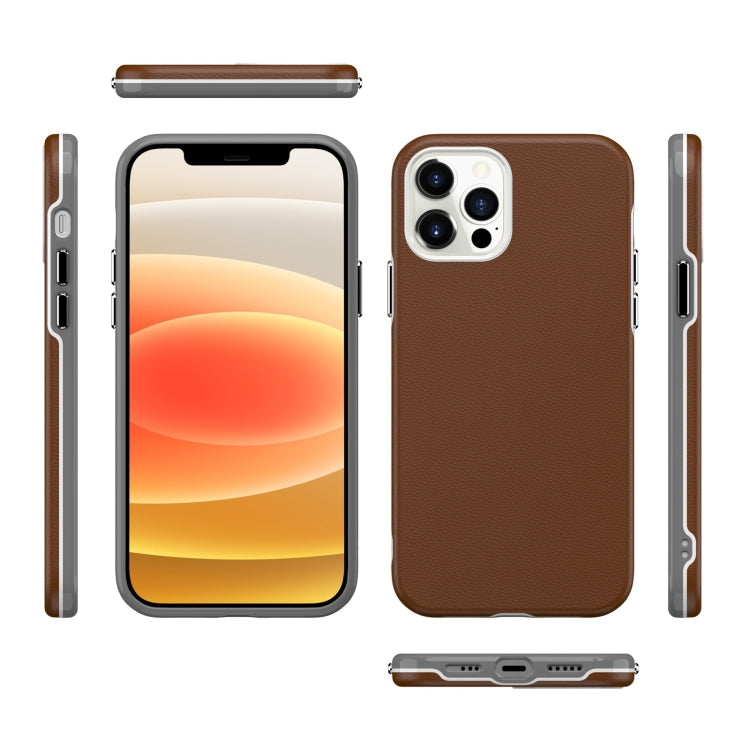 For iPhone 12 / 12 Pro Business Style PU + PC Protective Case