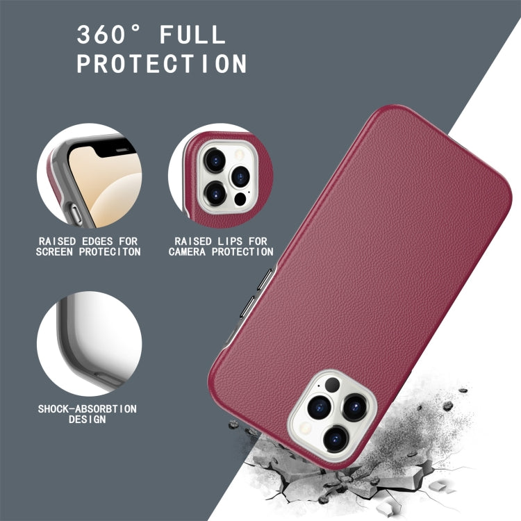 For iPhone 12 / 12 Pro Business Style PU + PC Protective Case