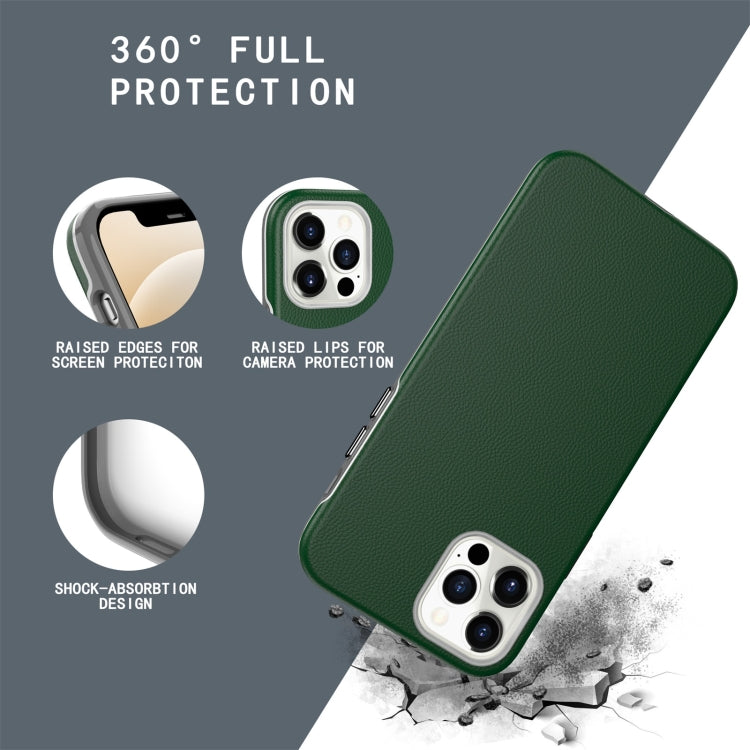 For iPhone 12 / 12 Pro Business Style PU + PC Protective Case