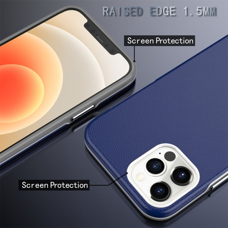 For iPhone 12 Pro Max Business Style PU + PC Protective Case