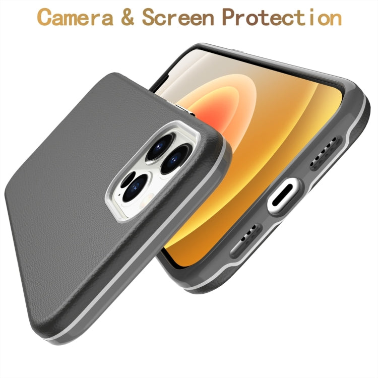 For iPhone 12 Pro Max Business Style PU + PC Protective Case