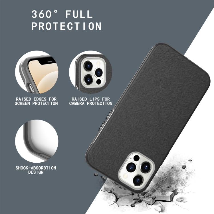 For iPhone 12 Pro Max Business Style PU + PC Protective Case