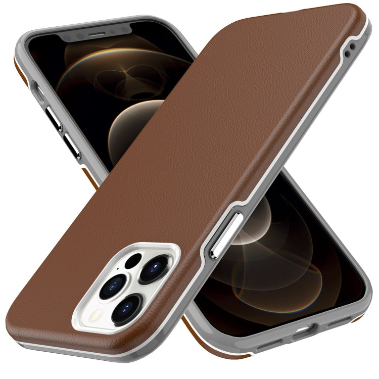 For iPhone 12 Pro Max Business Style PU + PC Protective Case