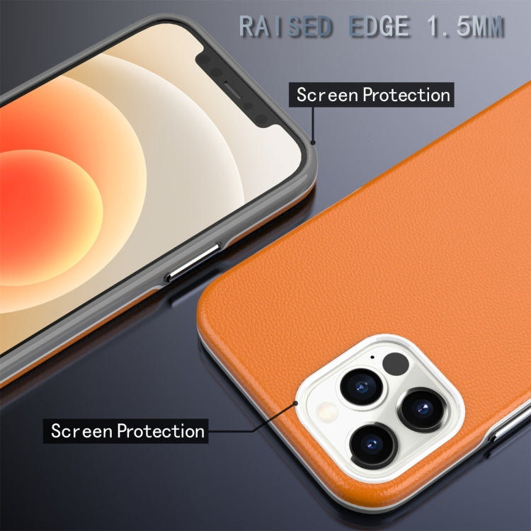 For iPhone 12 Pro Max Business Style PU + PC Protective Case